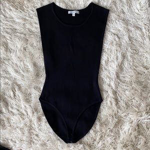 Black Body Suit with side boob slits